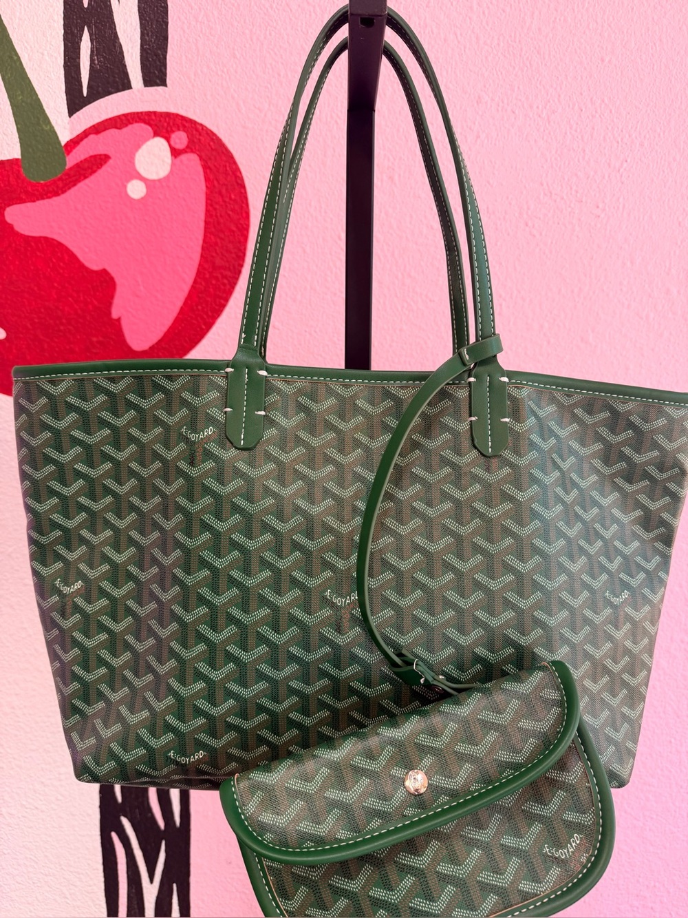 Goyard St Louis Tote w Coin Purse Shoulder Bag